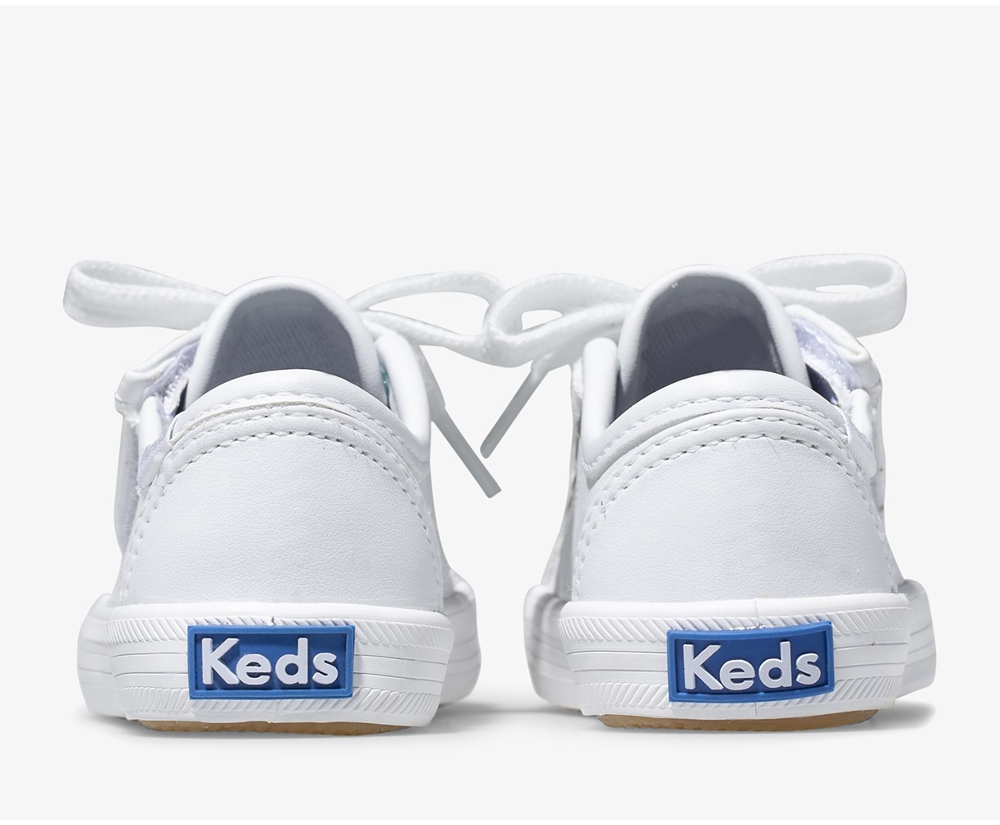 Basket Keds Enfant Blanche - Kickstart Jr. Cuir - 437-ICYNQR